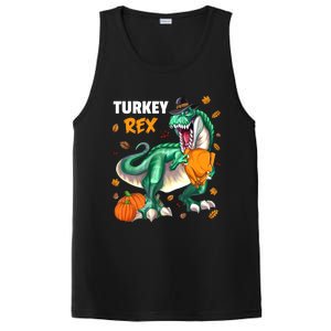 Turkey Rex Dinosaur T Rex Thanksgiving Pumpkin Meaningful Gift PosiCharge Competitor Tank