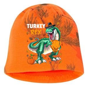 Turkey Rex Dinosaur T Rex Thanksgiving Pumpkin Meaningful Gift Kati - Camo Knit Beanie