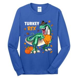 Turkey Rex Dinosaur T Rex Thanksgiving Pumpkin Meaningful Gift Tall Long Sleeve T-Shirt