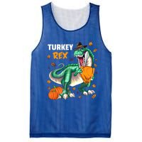 Turkey Rex Dinosaur T Rex Thanksgiving Pumpkin Meaningful Gift Mesh Reversible Basketball Jersey Tank