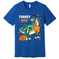 Turkey Rex Dinosaur T Rex Thanksgiving Pumpkin Meaningful Gift Premium T-Shirt