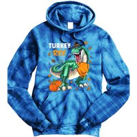 Turkey Rex Dinosaur T Rex Thanksgiving Pumpkin Meaningful Gift Tie Dye Hoodie