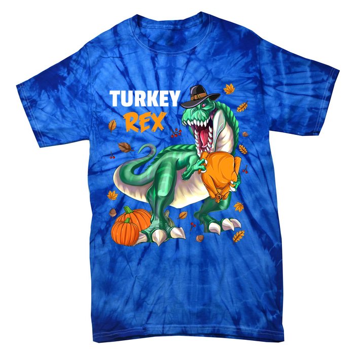 Turkey Rex Dinosaur T Rex Thanksgiving Pumpkin Meaningful Gift Tie-Dye T-Shirt