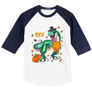 Turkey Rex Dinosaur T Rex Thanksgiving Pumpkin Meaningful Gift Baseball Sleeve Shirt