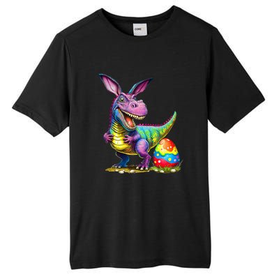 T Rex Dino Bunny Dinosaurs Hunt Eggs Happy Easter Tall Fusion ChromaSoft Performance T-Shirt