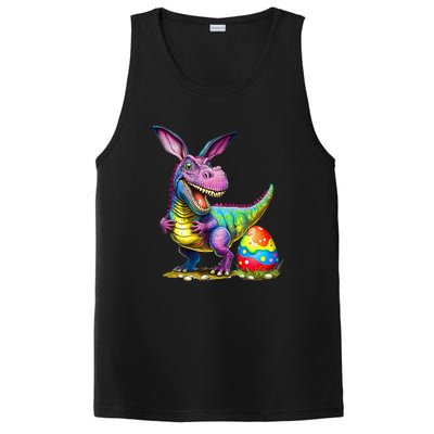 T Rex Dino Bunny Dinosaurs Hunt Eggs Happy Easter PosiCharge Competitor Tank