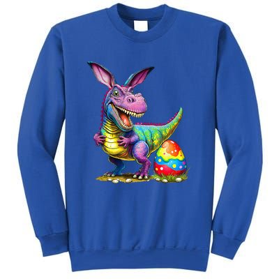 T Rex Dino Bunny Dinosaurs Hunt Eggs Happy Easter Sweatshirt