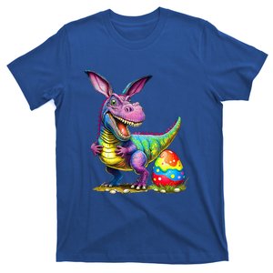 T Rex Dino Bunny Dinosaurs Hunt Eggs Happy Easter T-Shirt