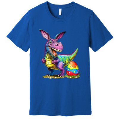 T Rex Dino Bunny Dinosaurs Hunt Eggs Happy Easter Premium T-Shirt