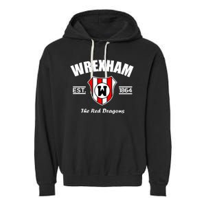 The Red Dragons Wrexham FC Football Club Wrexham Garment-Dyed Fleece Hoodie