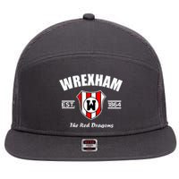 The Red Dragons Wrexham FC Football Club Wrexham 7 Panel Mesh Trucker Snapback Hat