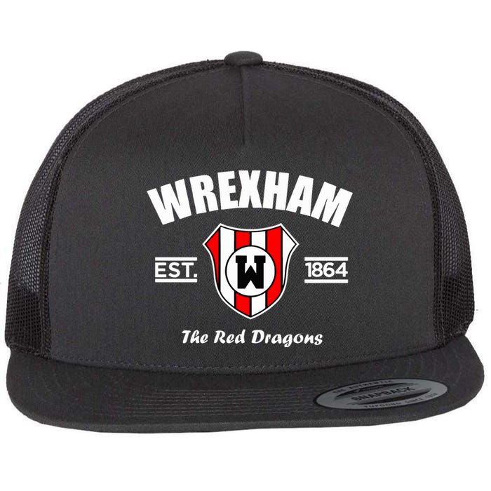 The Red Dragons Wrexham FC Football Club Wrexham Flat Bill Trucker Hat