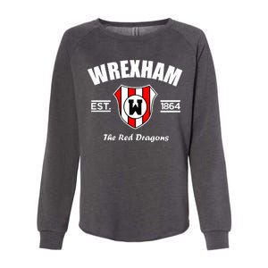 The Red Dragons Wrexham FC Football Club Wrexham Womens California Wash Sweatshirt