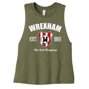 The Red Dragons Wrexham FC Football Club Wrexham Women's Racerback Cropped Tank