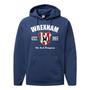 The Red Dragons Wrexham FC Football Club Wrexham Performance Fleece Hoodie