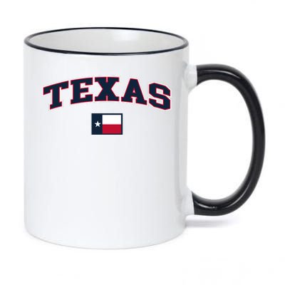 Texas Retro Design 11oz Black Color Changing Mug