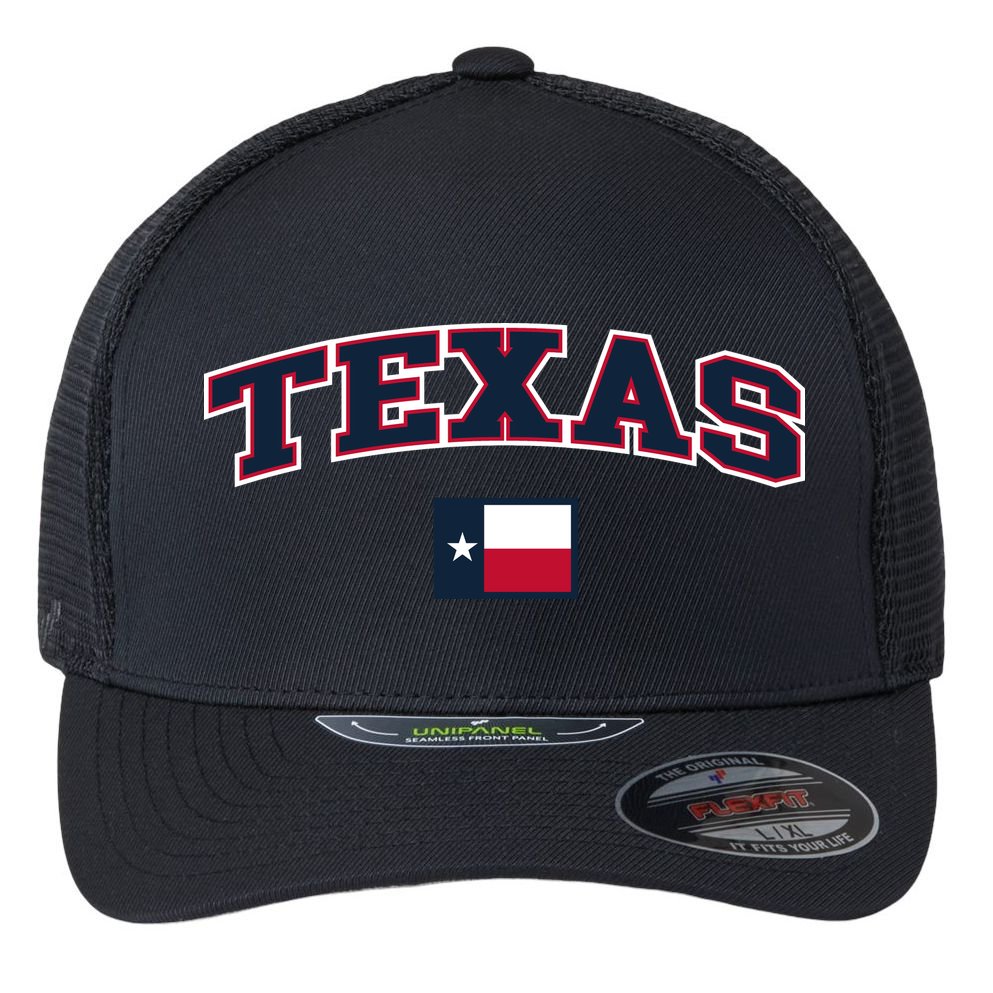 Texas Retro Design Flexfit Unipanel Trucker Cap