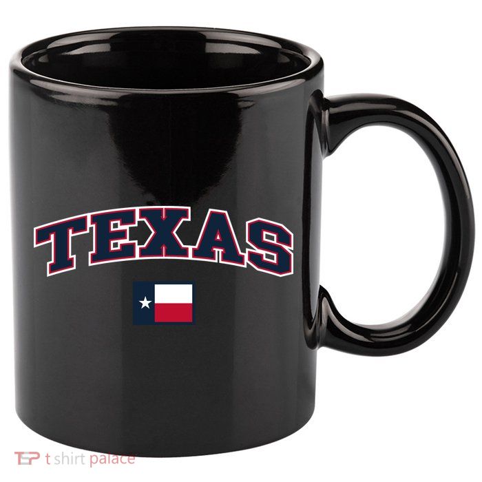 Texas Retro Design 11oz C Handle Ceramic Mug