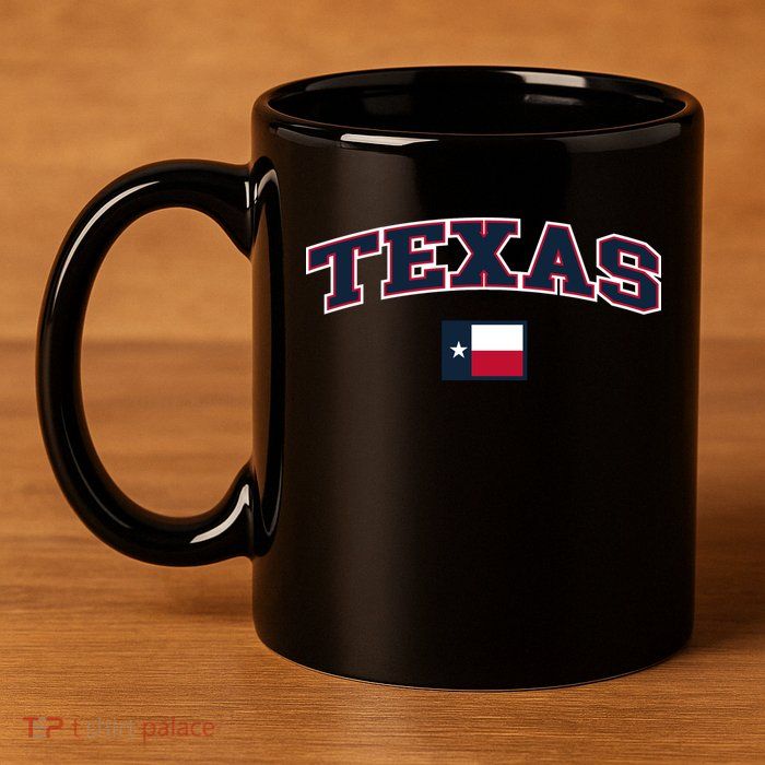 Texas Retro Design 11oz C Handle Ceramic Mug