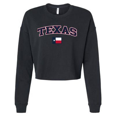 Texas Retro Design Cropped Pullover Crew