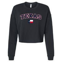 Texas Retro Design Cropped Pullover Crew