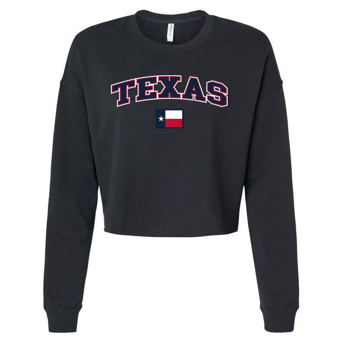 Texas Retro Design Cropped Pullover Crew
