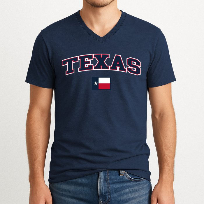Texas Retro Design V-Neck T-Shirt