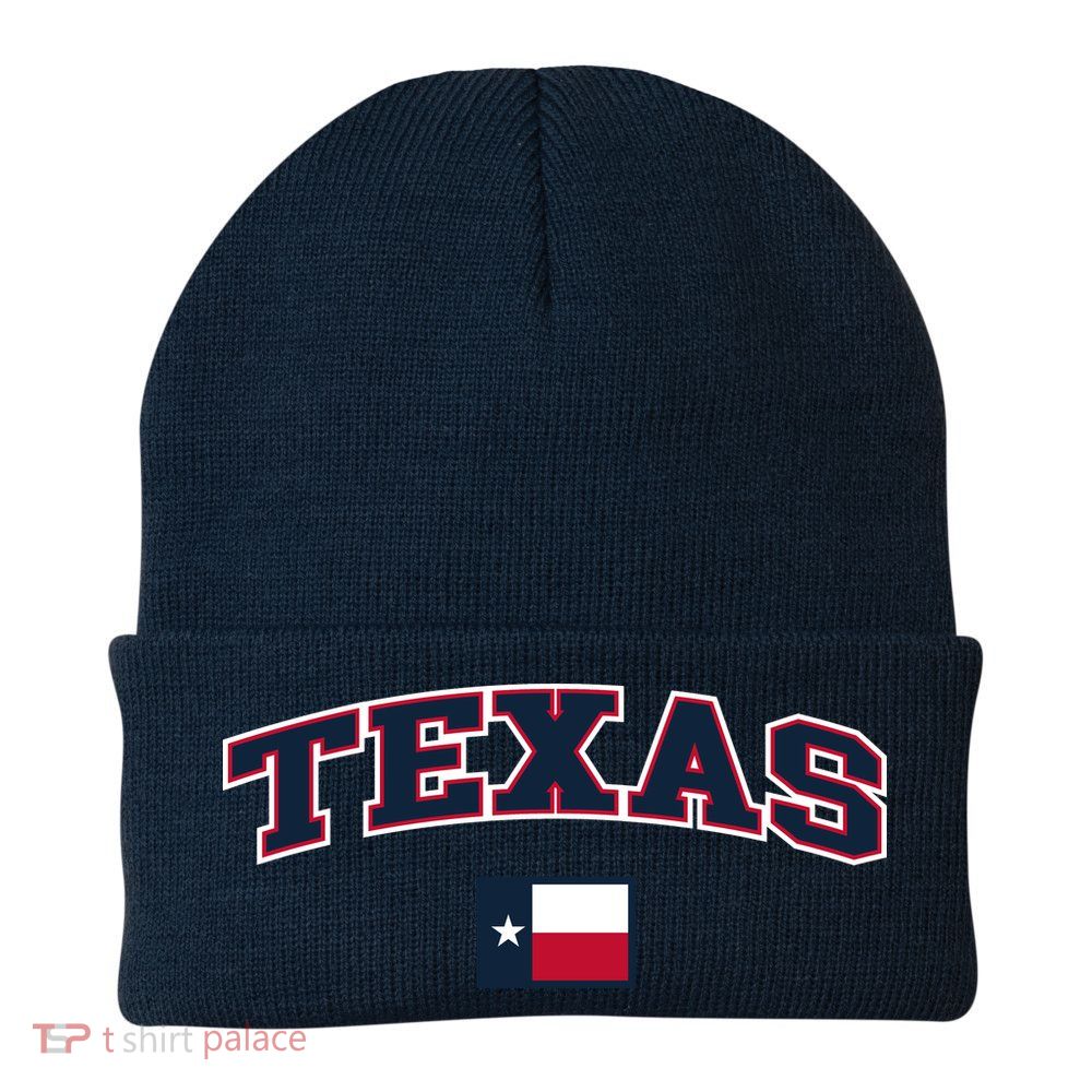 Texas Retro Design Knit Cap Winter Beanie