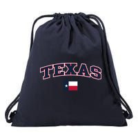 Texas Retro Design Drawstring Bag
