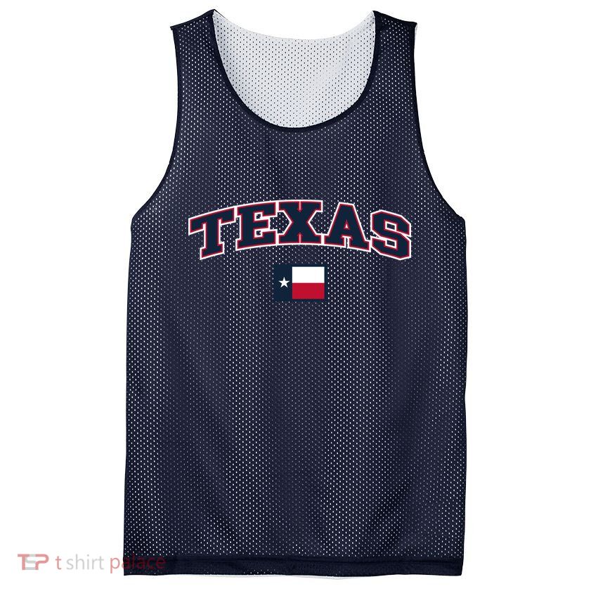 Texas Retro Design Mesh Reversible Basketball Jersey Tank
