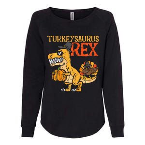 Turkeysaurus Rex Dab Turkey Dino Thanksgiving Womens California Wash Sweatshirt