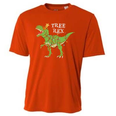 Tree Rex Dinosaur Funny Cute Christmas Pajama Xmas Vintage Gift Cooling Performance Crew T-Shirt