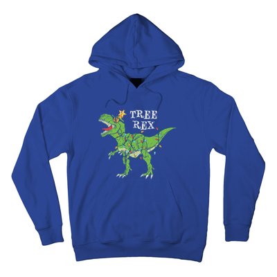 Tree Rex Dinosaur Funny Cute Christmas Pajama Xmas Vintage Gift Hoodie