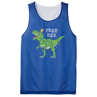 Tree Rex Dinosaur Funny Cute Christmas Pajama Xmas Vintage Gift Mesh Reversible Basketball Jersey Tank