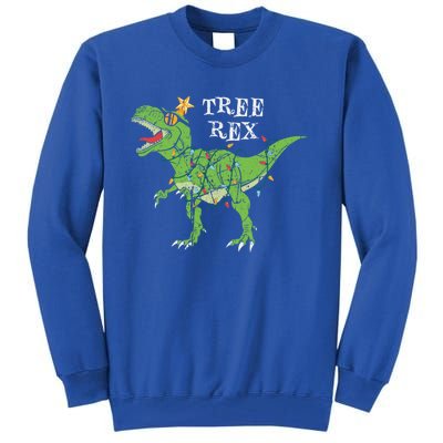 Tree Rex Dinosaur Funny Cute Christmas Pajama Xmas Vintage Gift Tall Sweatshirt