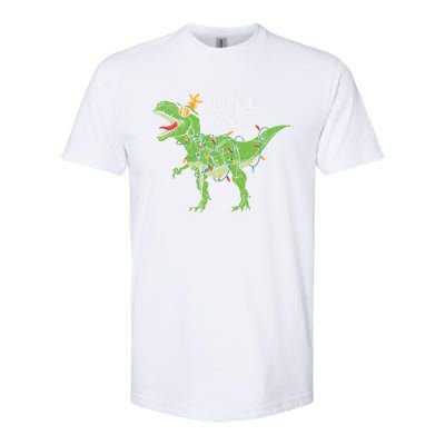 Tree Rex Dinosaur Funny Cute Christmas Pajama Xmas Vintage Gift Softstyle CVC T-Shirt