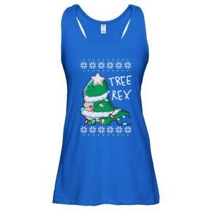 Tree Rex Dinosaur Merry Christmas Ugly Christmas Sweater Gift Ladies Essential Flowy Tank