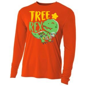 Tree Rex Dinosaur Christmas Tree Trex Christmas Great Gift Cooling Performance Long Sleeve Crew