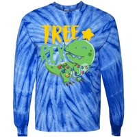 Tree Rex Dinosaur Christmas Tree Trex Christmas Great Gift Tie-Dye Long Sleeve Shirt