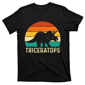 Triceratops Retro Dinosaur Lover Paleontologist T-Shirt