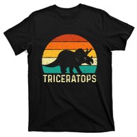 Triceratops Retro Dinosaur Lover Paleontologist T-Shirt