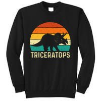 Triceratops Retro Dinosaur Lover Paleontologist Tall Sweatshirt