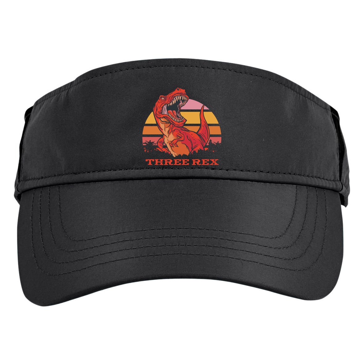 Three Rex Dinosaur Birthday Adult Drive Performance Visor