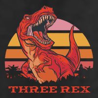 Three Rex Dinosaur Birthday Adult Drive Performance Visor