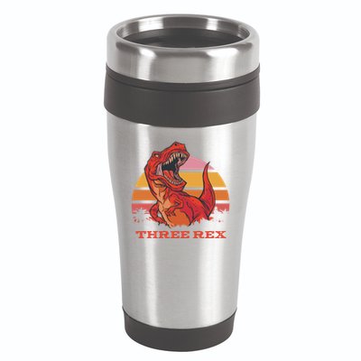 Three Rex Dinosaur Birthday 16oz Travel Tumbler