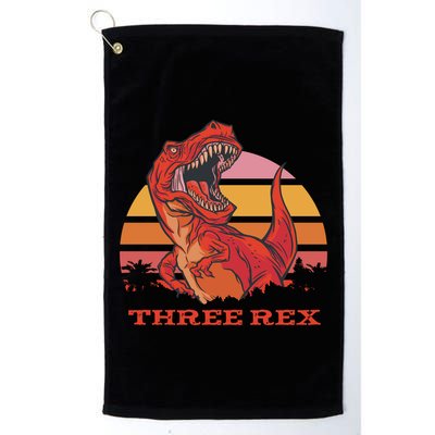 Three Rex Dinosaur Birthday Golf Towel