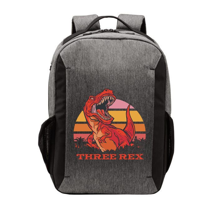 Three Rex Dinosaur Birthday Vector Backpack