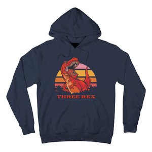 Three Rex Dinosaur Birthday Hoodie