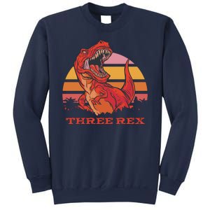 Three Rex Dinosaur Birthday Sweatshirt