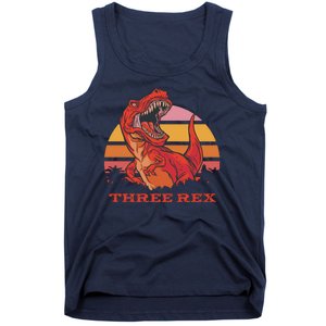 Three Rex Dinosaur Birthday Tank Top